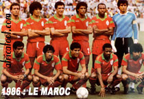 l'equipe nationnal du maroc 1986